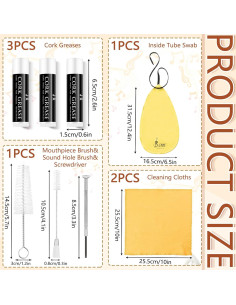 Kit de Limpieza para Clarinete Boao 23 Piezas Amarillo 2