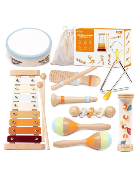 Conjunto de Instrumentos Musicales MTTIERY 8 Piezas para Niños Conjunto de Instrumentos Musicales MTTIERY 8 Piezas para Niños