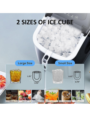 Máquina de Hielo Portátil Antarctic Star 11,79 kg/24H Negra