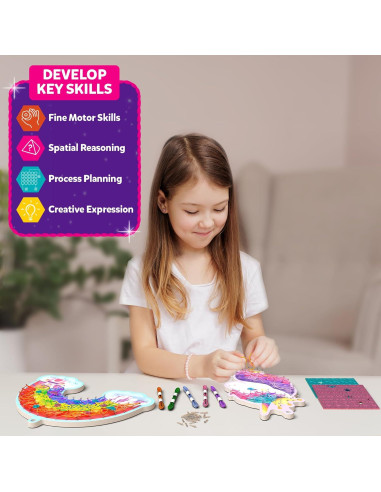 Kit de Arte Skillmatics Super Strings Unicornio Creativo
