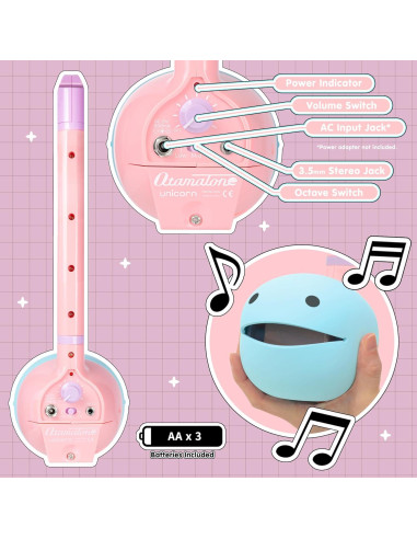 Otamatone Deluxe Unicornio Sintetizador Musical Portátil
