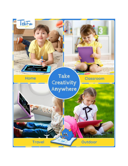 TEKFUN Tableta de Escritura LCD 8.5" 3 Pack Niños TEKFUN Tableta de Escritura LCD 8.5" 3 Pack Niños