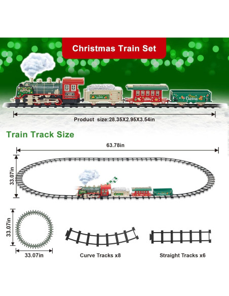 Tren de Navidad JUQU con control remoto y luces Tren de Navidad JUQU con control remoto y luces