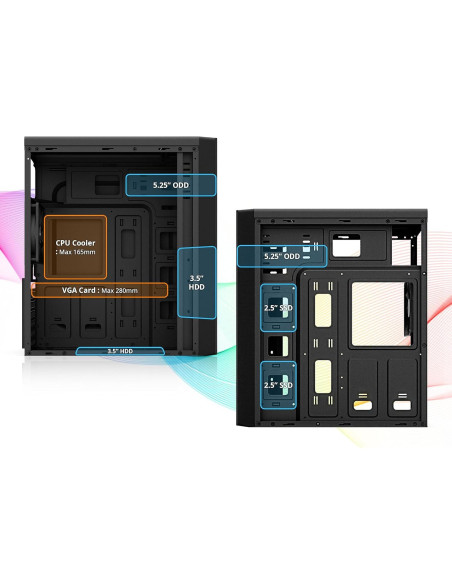 Caja de Computadora Zalman T6 ATX con Ventilador 120mm Caja de Computadora Zalman T6 ATX con Ventilador 120mm