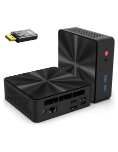 Mini PC QAZIPO N100, 16GB RAM, 512GB SSD, Doble Pantalla 4K