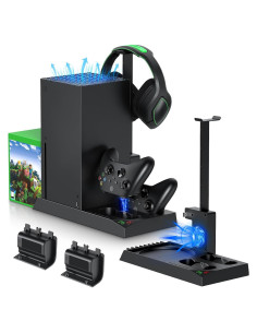 MENEEA Soporte y Ventilador para Xbox Series X con Carga Doble