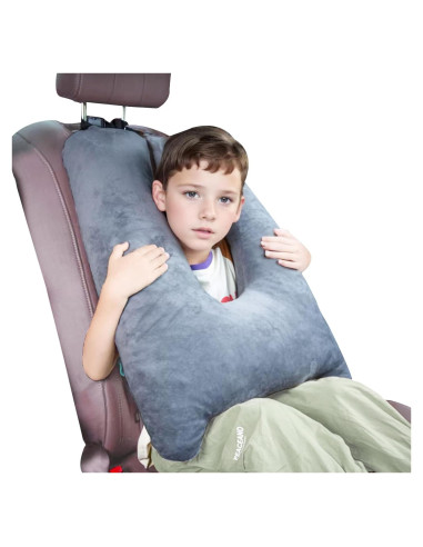 Almohada de Coche para Niños 1 MIDDLE ONE Gris Espuma Viscoelástica