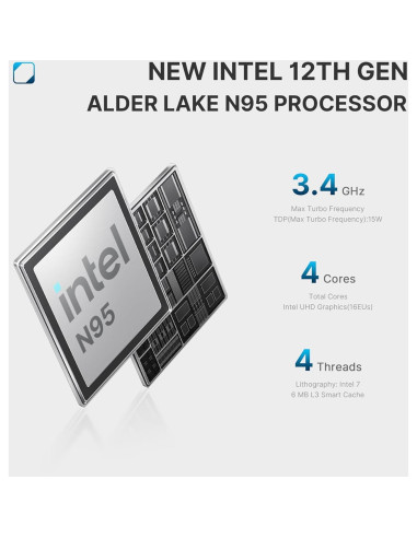 Mini PC BOSGAME B95, Intel N95, 16GB RAM, 512GB SSD