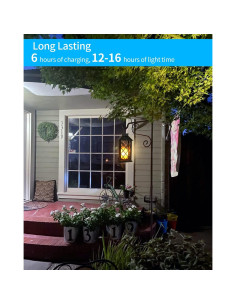 Linterna Solar SHYMERY 2 Pzas 35.56 cm LED Impermeable 2