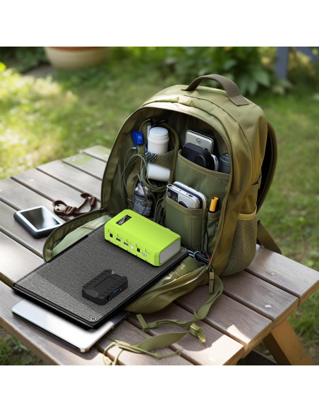 Banco de Energía Portátil Powkey 24000mAh con Panel Solar 30W Banco de Energía Portátil Powkey 24000mAh con Panel Solar 30W