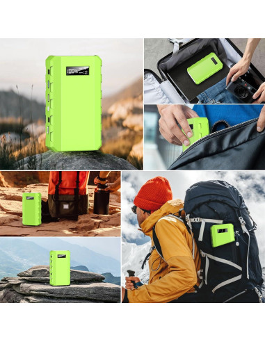 Banco de Energía Portátil Powkey 24000mAh con Panel Solar 30W