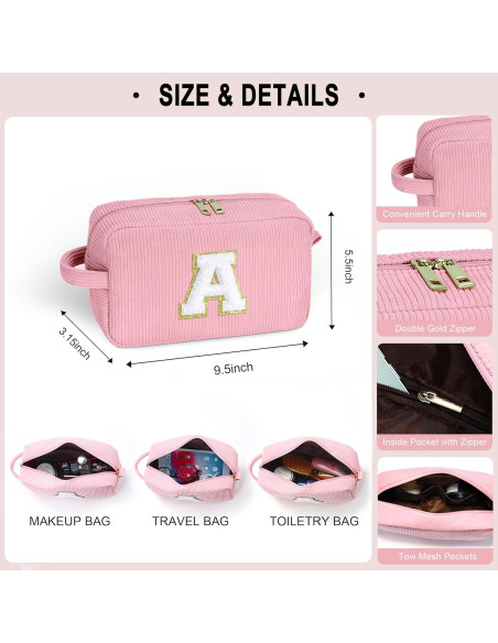 Bolsa de Maquillaje YOOLIFE Rosa Grande con Compartimentos Bolsa de Maquillaje YOOLIFE Rosa Grande con Compartimentos