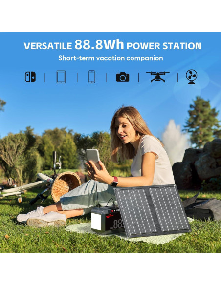 Generador Solar POWSTREAM 24000mAh 88.8Wh con Panel 21W Generador Solar POWSTREAM 24000mAh 88.8Wh con Panel 21W