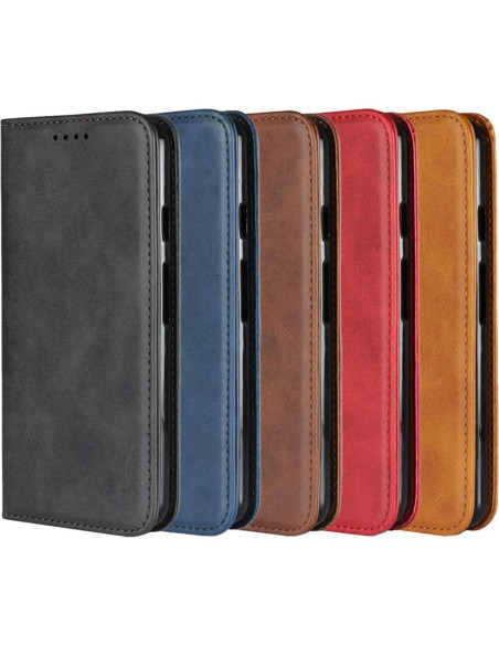 Funda de Cartera iCoverCase para Google Pixel 3 - Cuero PU Rojo Vino