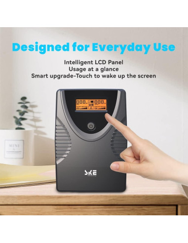 UPS SKE 625VA/360W con LCD y protección contra sobretensiones