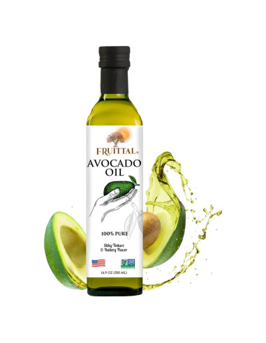 Aceite de Aguacate Infundido con Ajo Fruittal 500 ml - Puro y Saludable