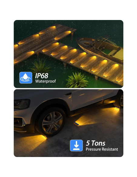 Luces de Escalera Solares SHENZHEN 4 Pzs Blanco Cálido Luces de Escalera Solares SHENZHEN 4 Pzs Blanco Cálido