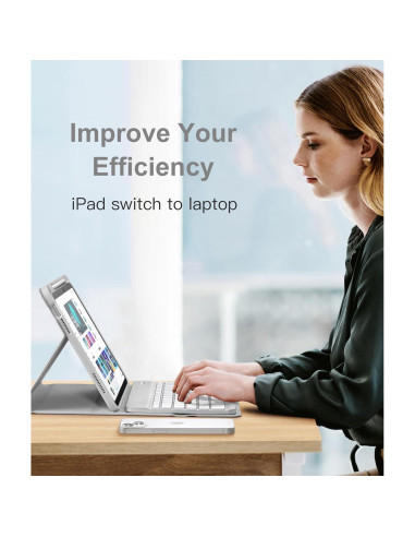 Funda con Teclado Inalámbrico Hamile para iPad 10.9" y 11"
