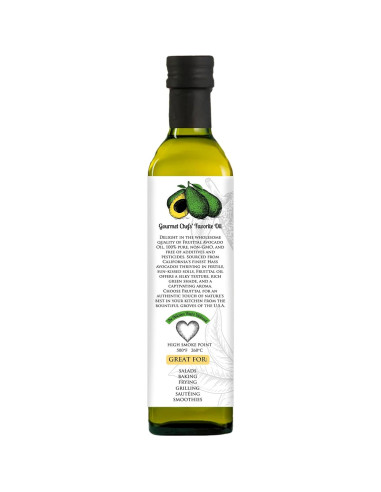 Aceite de Aguacate Infundido con Ajo Fruittal 500 ml - Puro y Saludable