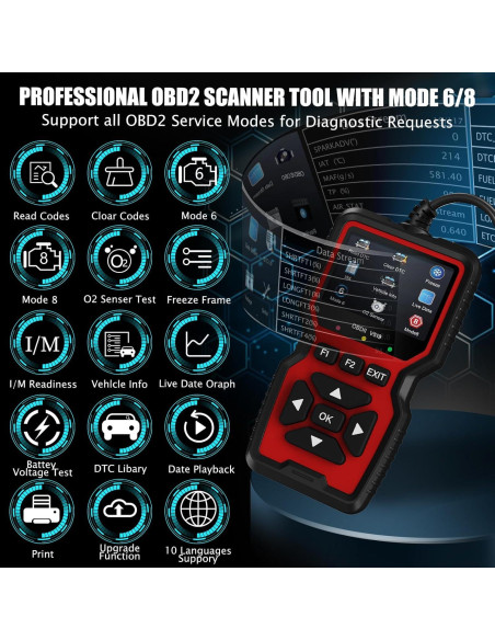 Escáner OBD2 WEJOWE BT201 con 35901 DTCs y funciones avanzadas Escáner OBD2 WEJOWE BT201 con 35901 DTCs y funciones avanzadas