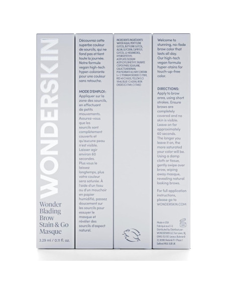 Tinte de Cejas Wonderskin - Rubios, Larga Duración y Resistente Tinte de Cejas Wonderskin - Rubios, Larga Duración y Resistente