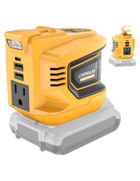 Inversor de Potencia 200W LIVOWALNY DC 20V a AC 110V Inversor de Potencia 200W LIVOWALNY DC 20V a AC 110V
