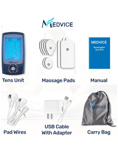 Unidad TENS Recargable MEDVICE 16 Modos Alivio Dolor Muscular 2