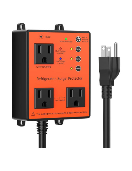 Protector de Sobretensión HAOYIKONG 3 Salidas 120V LED Alarma Protector de Sobretensión HAOYIKONG 3 Salidas 120V LED Alarma