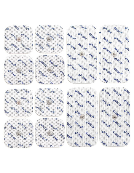 12 Almohadillas Electrodos TENS Axion 2x2 y 4x2 cm Reutilizables 12 Almohadillas Electrodos TENS Axion 2x2 y 4x2 cm Reutilizables