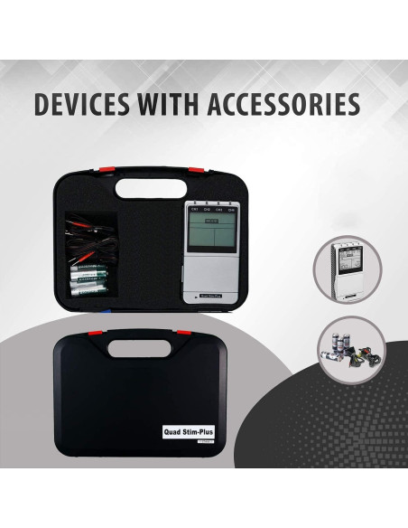 Estimulador Muscular TENS EMS Quad Stim Plus - 4 Canales Estimulador Muscular TENS EMS Quad Stim Plus - 4 Canales