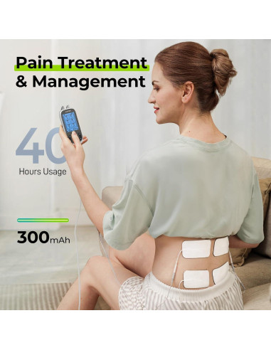 Estimulador Muscular AUVON TENS 3-en-1 con 40 Intensidades