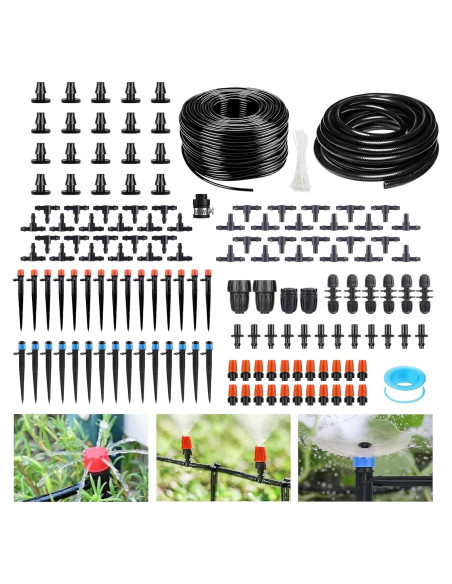 Kit de Riego por Goteo Szxc 64m 163 Piezas Jardín Kit de Riego por Goteo Szxc 64m 163 Piezas Jardín