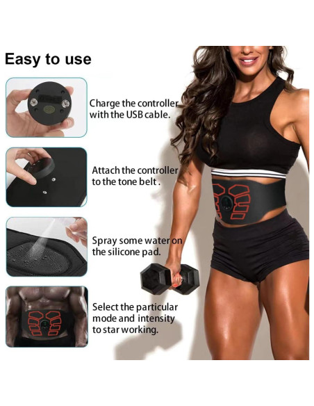 Estimulador Muscular EMS eAnjoy MH-1038 para Abdominales Estimulador Muscular EMS eAnjoy MH-1038 para Abdominales