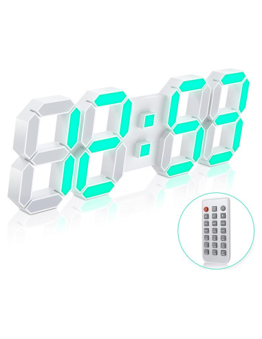 Reloj de Pared LED 3D EDUP HOME 38,1 cm con Control Remoto