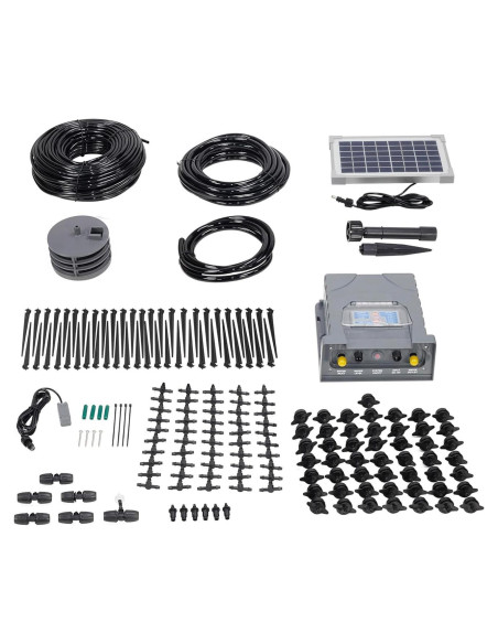 Sistema de riego solar AEO 50 goteros 47 m para jardín Sistema de riego solar AEO 50 goteros 47 m para jardín