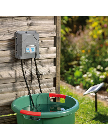Sistema de riego solar AEO 50 goteros 47 m para jardín Sistema de riego solar AEO 50 goteros 47 m para jardín
