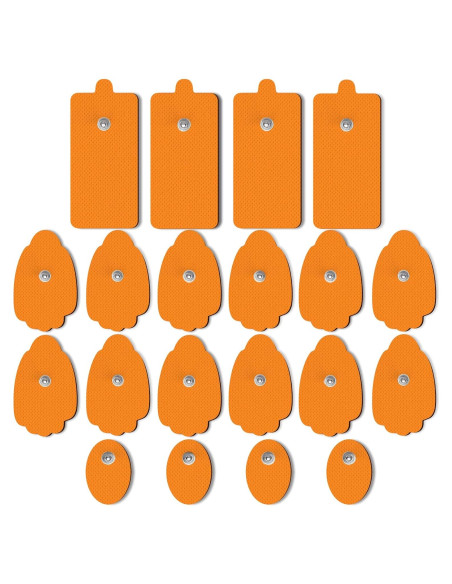 Pads TENS AVCOO Reemplazo 20 Pcs 3 Tamaños Gel Reutilizables Pads TENS AVCOO Reemplazo 20 Pcs 3 Tamaños Gel Reutilizables
