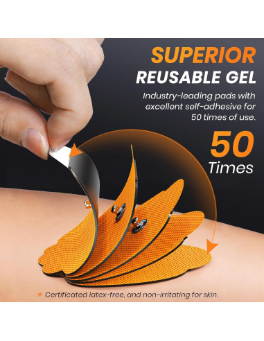 Pads TENS AVCOO Reemplazo 20 Pcs 3 Tamaños Gel Reutilizables