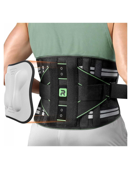 Faja Soporte Lumbar Rakiie Talla L Verde Transpirable Faja Soporte Lumbar Rakiie Talla L Verde Transpirable