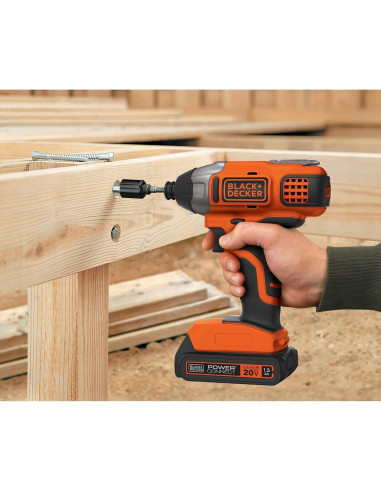Destornillador de Impacto Inalámbrico BLACK+DECKER 20V