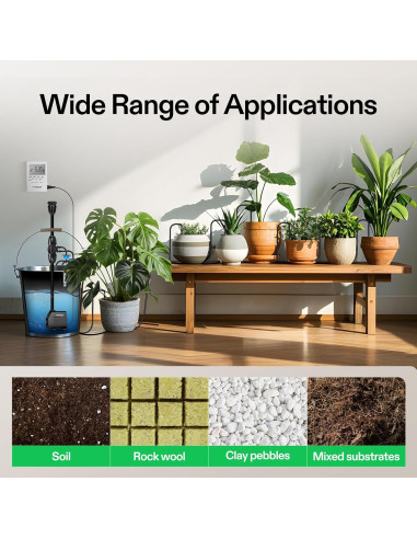 Kit de Riego por Goteo Automático VIVOSUN 15W para Jardín