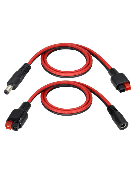 Conector de Alimentación Anderson 14AWG a DC 5.5x2.1mm 60cm Conector de Alimentación Anderson 14AWG a DC 5.5x2.1mm 60cm