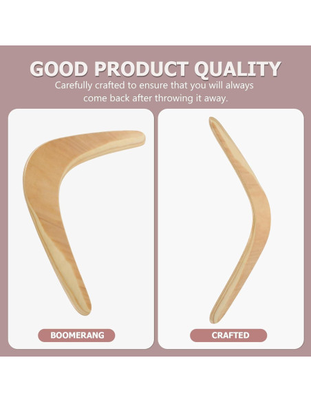 Boomerang de Madera Gatuida 36.87x21.5cm para Niños y Adultos Boomerang de Madera Gatuida 36.87x21.5cm para Niños y Adultos