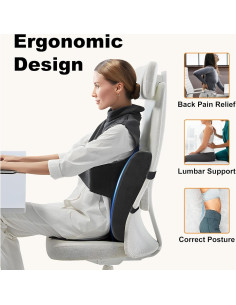 Almohada Térmica CILI CL-4102-1 Soporte Lumbar con Masaje 2