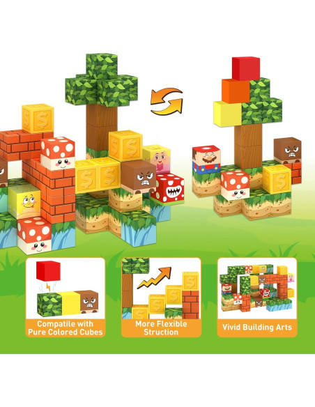 Cubo Magnético Yumiga 54 Piezas Juguete Educativo 3-12 Años Cubo Magnético Yumiga 54 Piezas Juguete Educativo 3-12 Años