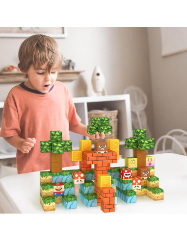 Cubo Magnético Yumiga 54 Piezas Juguete Educativo 3-12 Años