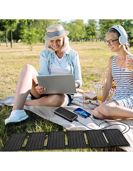 Cargador Solar FlexSolar 40W Plegable USB-C y USB-A Cargador Solar FlexSolar 40W Plegable USB-C y USB-A