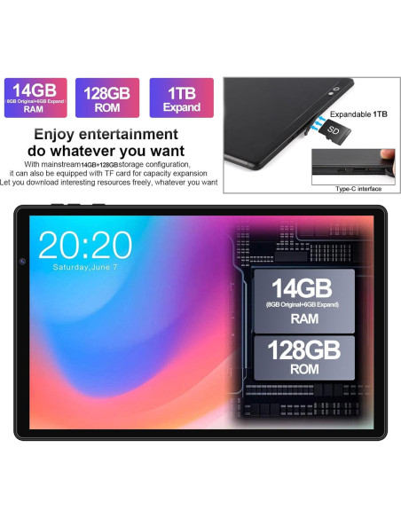 Tableta Android 10" FACETEL Q3 14GB RAM 128GB WiFi 5G Tableta Android 10" FACETEL Q3 14GB RAM 128GB WiFi 5G