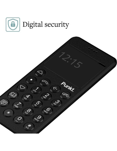Teléfono Móvil Punkt. MP02 4G LTE Minimalista - Negro Teléfono Móvil Punkt. MP02 4G LTE Minimalista - Negro