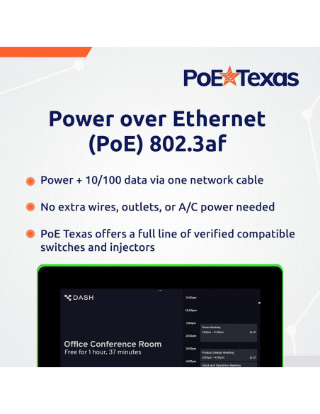 Programador de Reuniones PoE Texas 10" Pantalla Táctil LED Programador de Reuniones PoE Texas 10" Pantalla Táctil LED